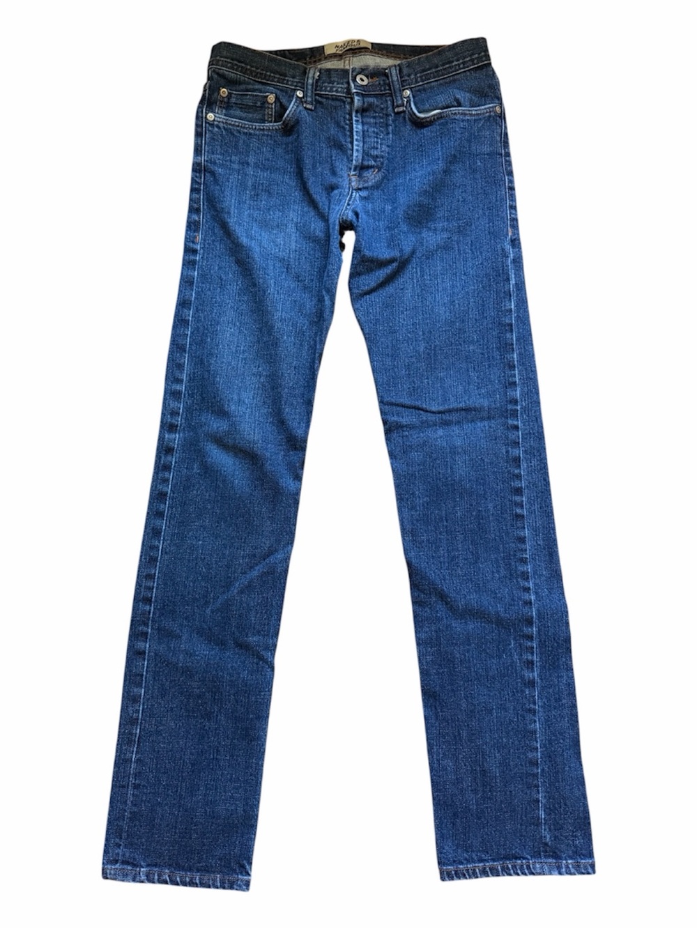 Naked & Famous Denim Weird Guy Indigo Stretch Straight-Leg Jeans 31